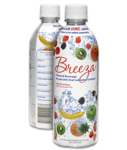 Breeza Flavored Beverage for use with Oral Iodinated Contrast