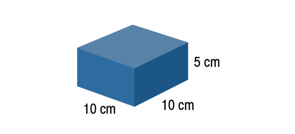 Rectangle - Covered Positioning Foam - 10 x 10 x 5 cm