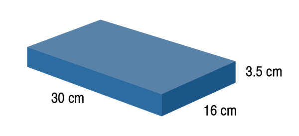 Small Rectangle - Covered Positioning Foam - 30 x 16 x 3.5 cm