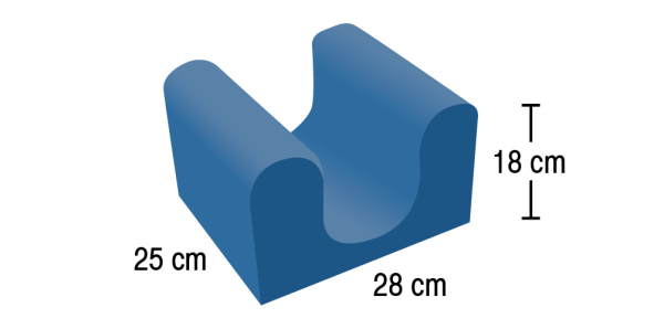 Head Support AP/PA - Covered Positioning Foam - 25 x 28 x1 8cm