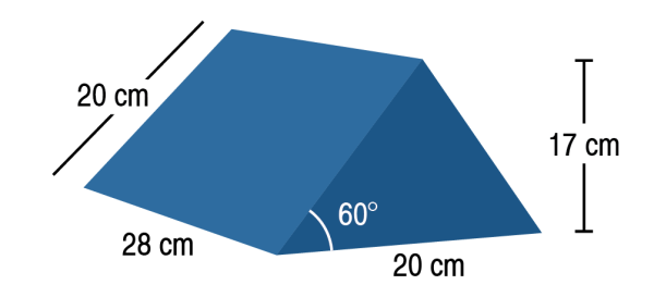 Wedge  60° - Covered Positioning Foam - 28 x 20 x 17 cm