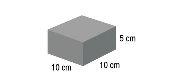 Rectangle - Raw Foam - 10 x 10 x 5 cm