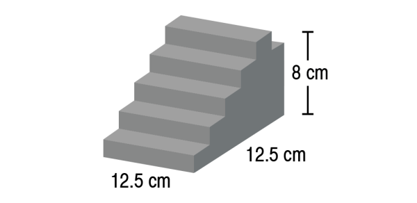 Step Block - Raw Foam - 12.5 x 12.5 x 8cm